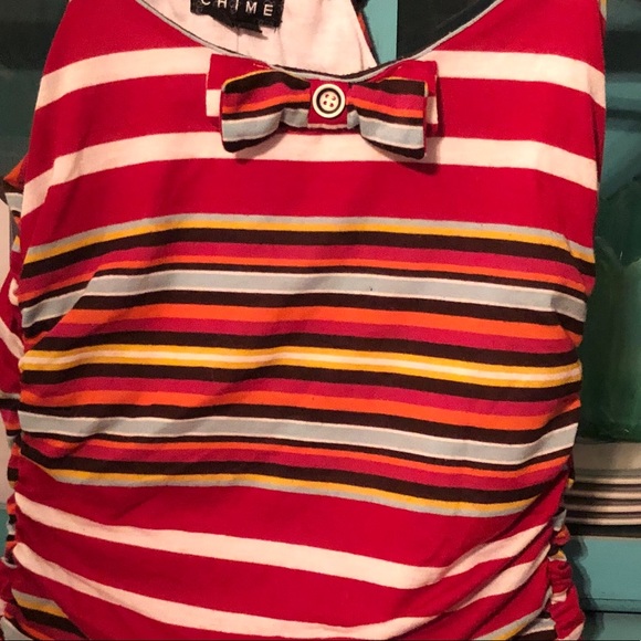 One piece striped  Romper  white bottoms - awesome - Picture 3 of 4